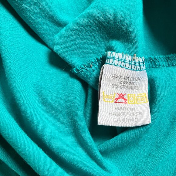 Alfred Sung Teal Long Sleeve Tee - Picture 3 of 3